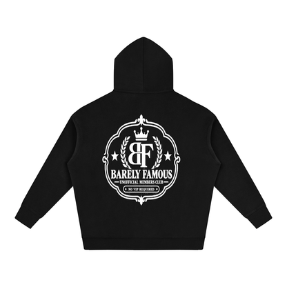 Barely Famous Collegiate Wordmark Oversized Fleece Hoodie – Black