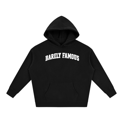Barely Famous Collegiate Wordmark Oversized Fleece Hoodie – Black