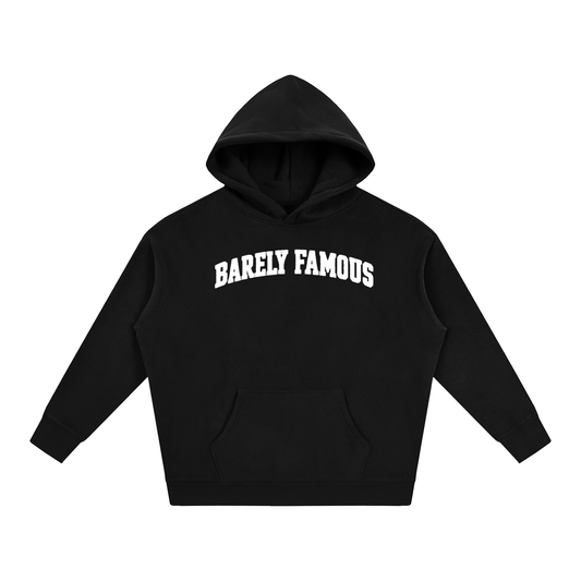 Barely Famous Collegiate Wordmark Oversized Fleece Hoodie – Black