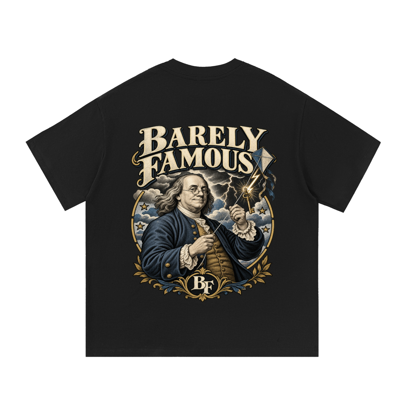 Barely Famous Benjamin Crest T-Shirt – Black