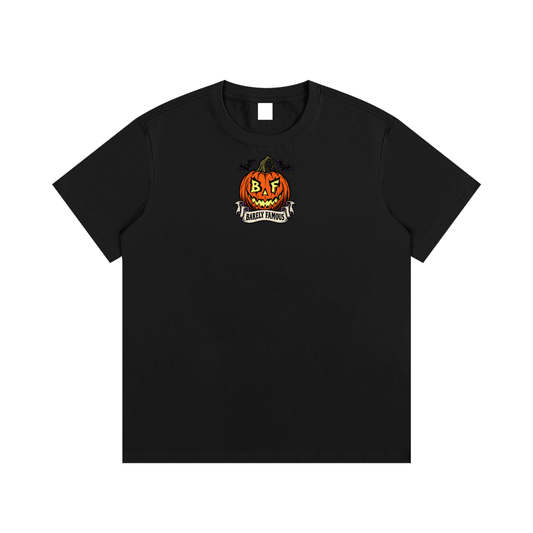 Barely Famous Halloween Pumpkin T-Shirt – Black